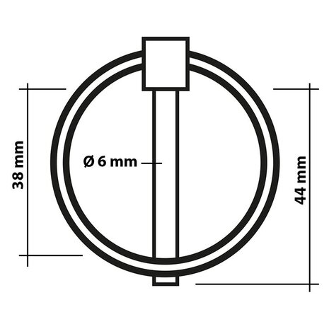 Goupille de securite 6mm avec anneau