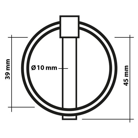 Goupille de verrouillage 10mm avec anneau