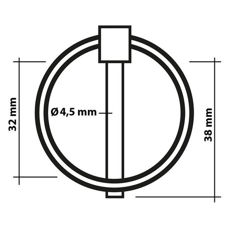 Epingle de sûrete 4.5mm avec anneau
