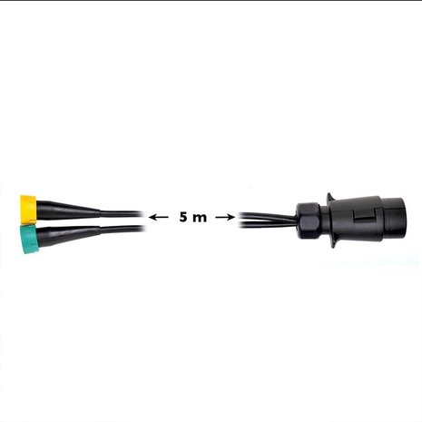 Faisceau cable 5M avec fiche 7-poles et 2x connecteur 5-poles