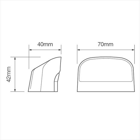 eclairage de plaque d'immatriculation 12/24V 70x42mm LED