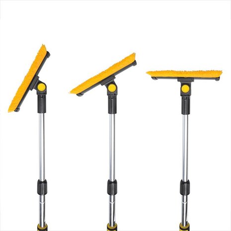 Brosse a neige avec raclette a vitres et grattoir a glace + manche telescopique