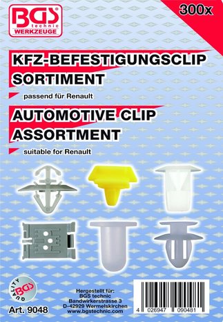 300 pieces automobile Assortiment de clip pour Renault