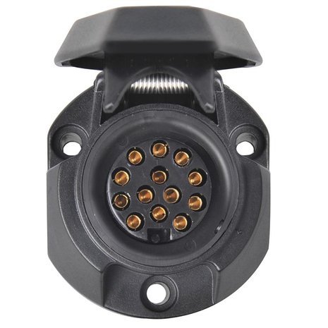 Prise 13 broches PVC type Jaeger + joint caoutchouc