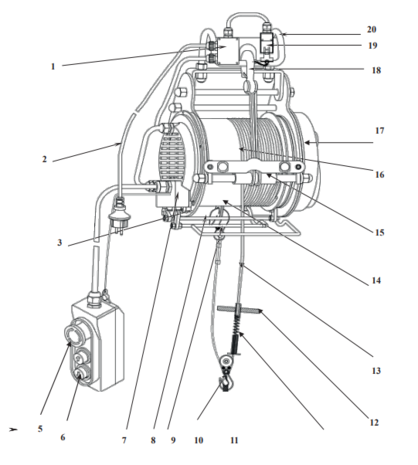 Palan electrique  400/800kg