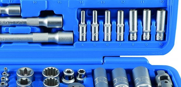 Coffret de Douilles Gear Lock 6,3 mm (1/4) / 10 mm (3/8) / 12,5 mm (1/2) 192 pieces