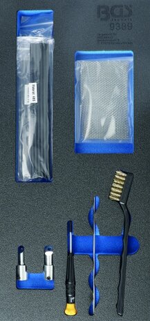 Kit d'accessoires pour kit de reparation en plastique avec soudeuse gaz BGS 9388