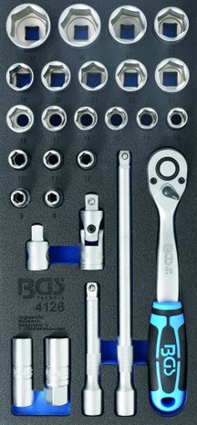 1/3 Trousse outils: Ensemble douille de 27 pieces, 1/2, 8-32 mm