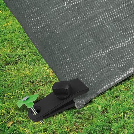 Pinces pour tapis de tente avec vis - lot de 4 pieces