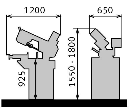 Scie ruban - 2 vitesses - sous angle 60° - 220 mm