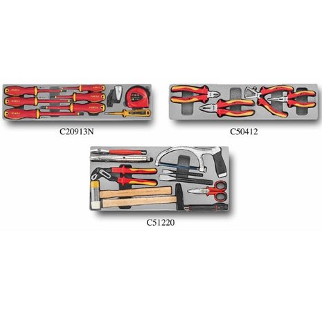 Boite a outils 3 pieces en acier robuste 25 pieces