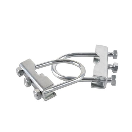 Collier de serrage 48 mm pour roue avant + 2 supports en U 60/70 mm