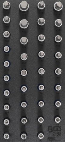 Porte-outils 1/3: Embase hexagonale hexagonale, Torx, RIBE XZN 36 pcs.