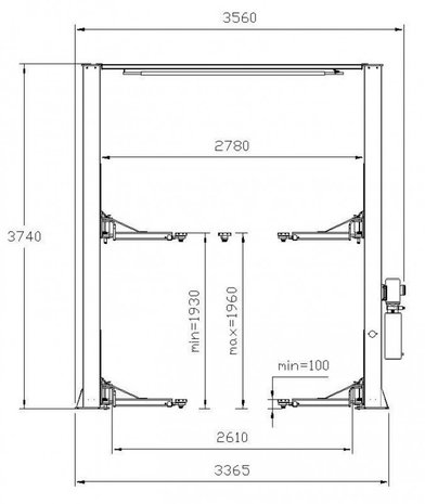 Pont 2 colonnes 4 t 230v