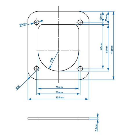 Plaque de montage SPP PW- 01