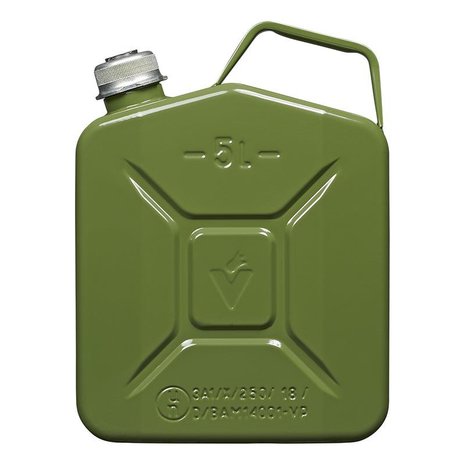 Jerrycan 5L metal vert avec bouchon vis magnetique UN- & TuV/GS-approuve