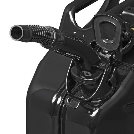 Beccuccio erogatore in metallo nero flessibile adatto per benzina gasolio