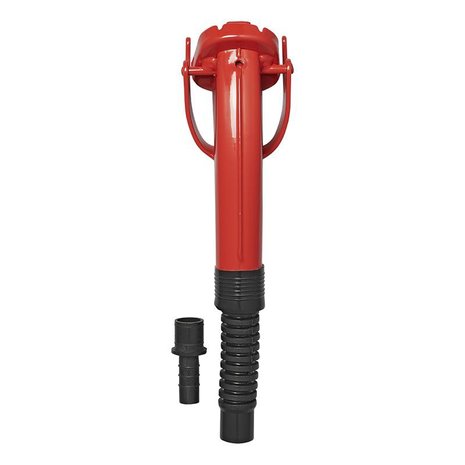 Bec verseur en metal rouge flexible adapte a l'essence diesel