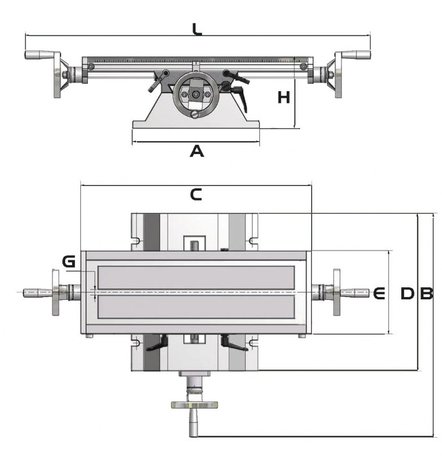 Table crois ee 1.065x555x200mm