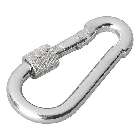 Mousqueton en metal 5x50mm avec fermeture a vis x10 pieces