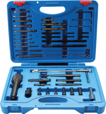 Jeu doutils pour bougies de prechauffage et kit de reparation de filetages M8, M10 41 pieces