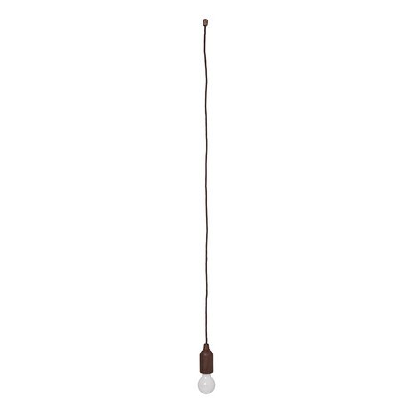 Lampe retro motif bois avec cordon 90cm