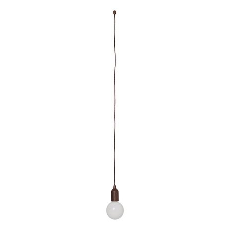 Lampe retro XL motif bois avec cordon 90cm