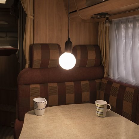 Lampe retro XL motif bois avec cordon 90cm