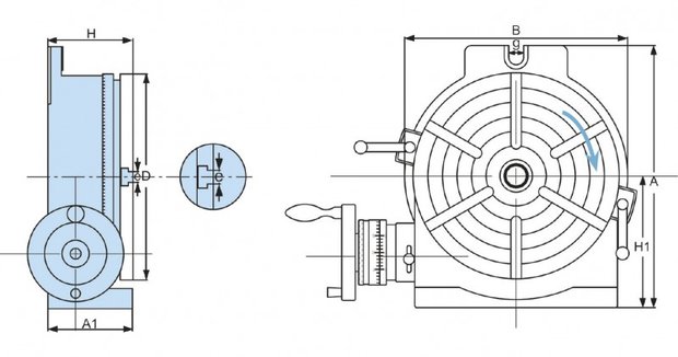 Diviseur vertical / horizontal - plateau tournant 150mm