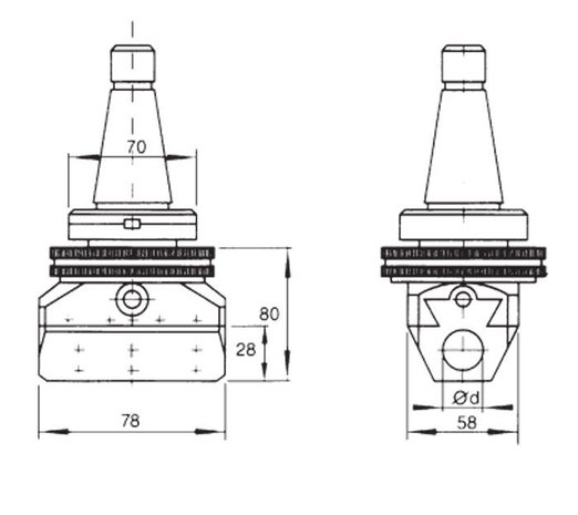 T te d'al esage automatique DIN228 cm/m MK4/M16