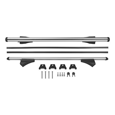 Porte-bagages de toit pour rail de toit ferme 120 cm aluminium 75 kg