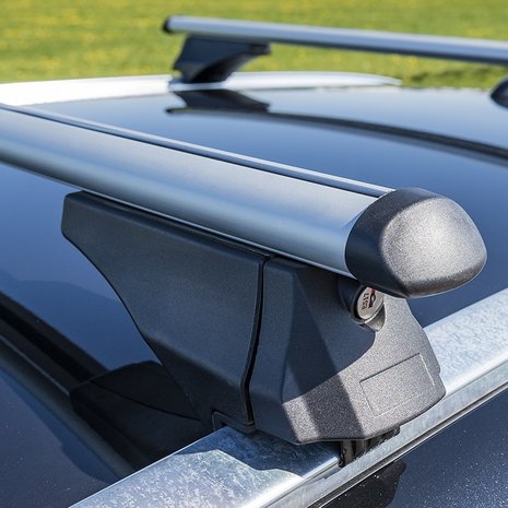 Porte-bagages de toit pour rail de toit ferme 120 cm aluminium 75 kg