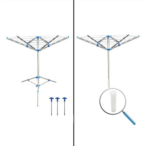 etendoir rotatif avec base et 3 piquets