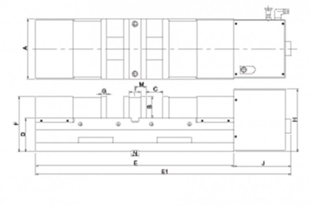 Etau de machine pneumatique - double serrage