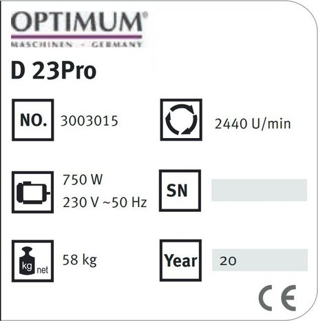 Perceuse a table diametre 25mm - 615x330x1015mm