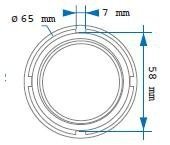 Prise pour ecrou de transmission (bus 8 vitesses) scania 65mm