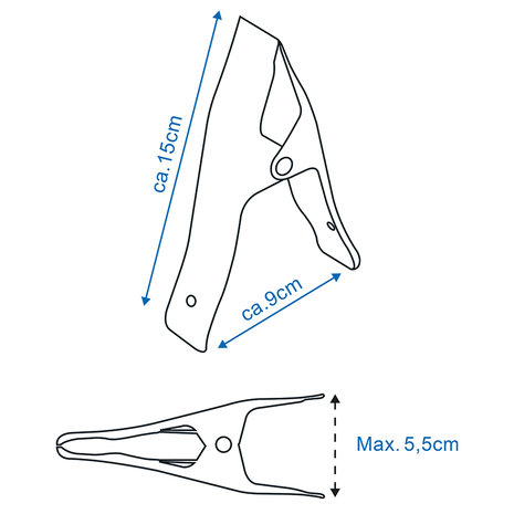 Pinces metalliques - jeu de 2 pieces