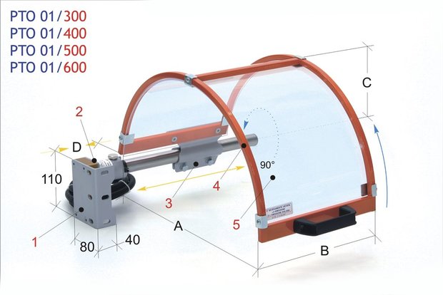 Capuchon de protection pour mandrin 300mm