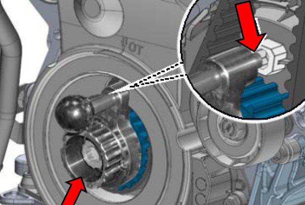 Outil de calage de vilebrequin pour VAG 1.4, 1.6, 2.0 TDI (EA288)