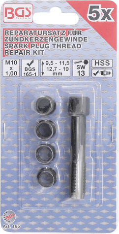 Kit de réparation pour filet de bougie - M10 x 1,25 mm