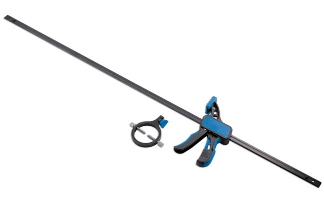 Kit Compresseur De Ressort Fourche Moto ECSiNG - Compatible Fourches Inversées - Tige 12.6 Cm, Anneau 6.4-7.6 Cm - Aluminium