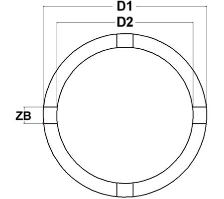30 mm BGS 8265-3 Douilles à ergots avec dent extérieure KM2 