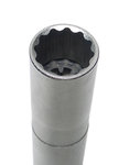 Douille de bougie a aimant douze pans, longue (3/8) 14 mm