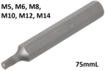 Embout longueur 75mmL (3/8) denture multiple interieure (pour XZN)