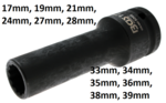 Douille impact 12pans 3/4 17-39mm