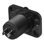 Boîtier d'encastrement USB double type A 3100mA 12V/24V