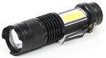 Lampe de poche mini 2xCOB LED zoomable, rechargeable