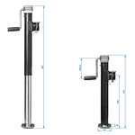 Pied de support extensible, robuste SH57/5000