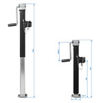 Pied de support extensible, robuste SH62/5000