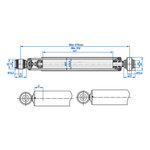 Amortisseur adapte pour Boge/BPW/Hahn/Peitz 1500-3000kg CC 350-580 1 piece